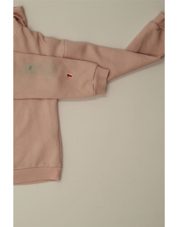 GUESS Girls Graphic Hoodie Jumper 9-10 Years Pink Cotton Vintage Guess and Second-Hand Guess from Messina Hembry 