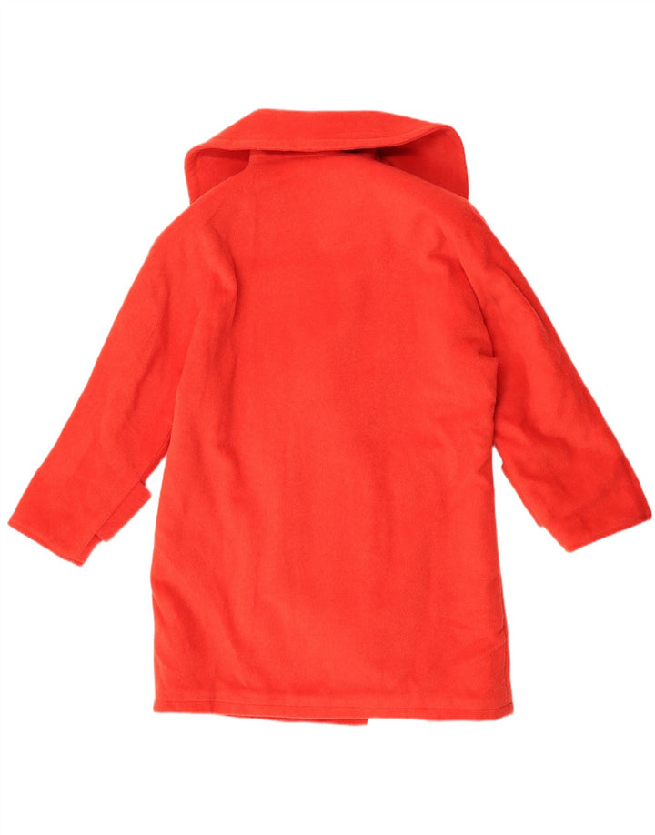 Vintage Womens Oversized Double Breasted Coat UK 16 Large Red