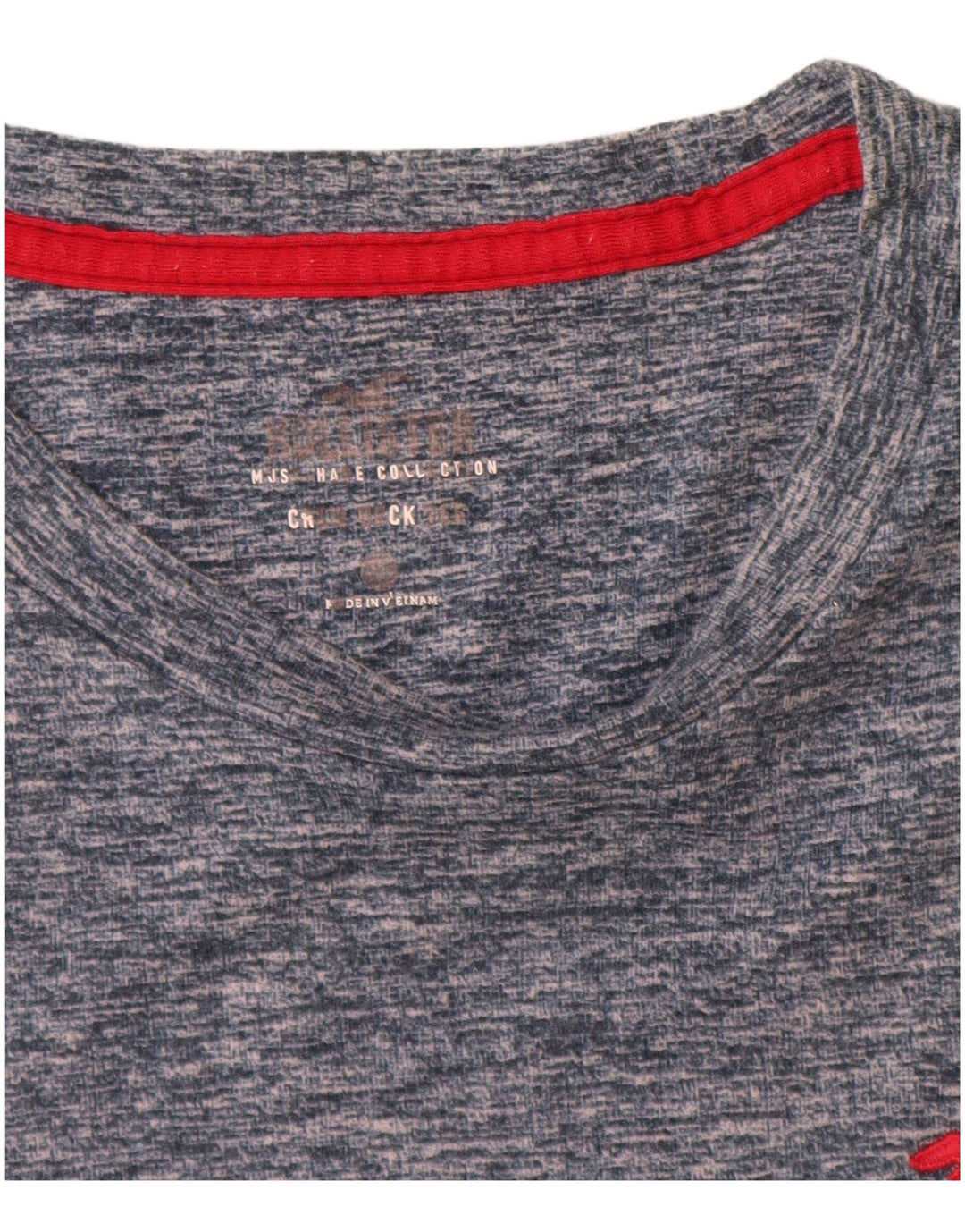 HOLLISTER Mens T-Shirt Top Small Navy Blue Flecked Cotton