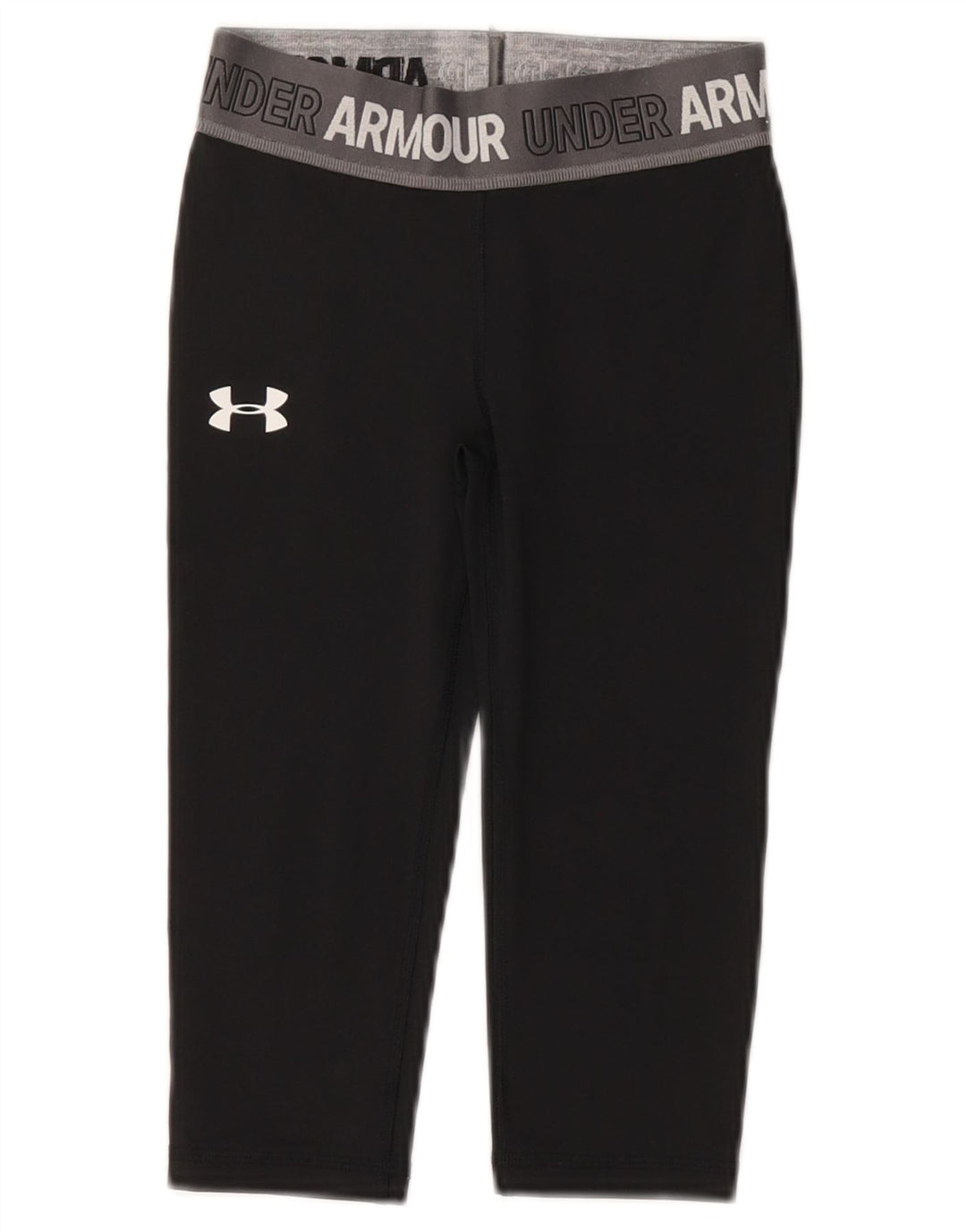 UNDER ARMOUR Girls Graphic Leggings 7-8 Years Black
