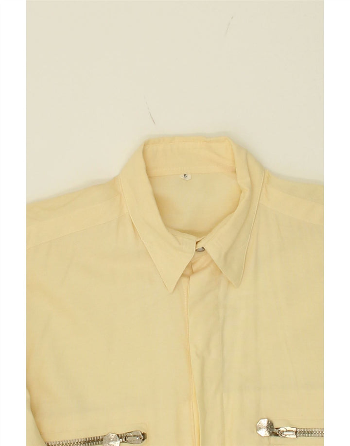 VINTAGE Mens Bomber Jacket UK 36 Small Yellow Vintage Vintage and Second-Hand Vintage from Messina Hembry 