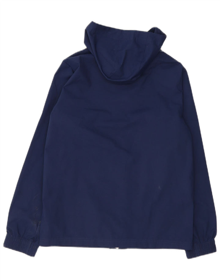 Adidas Boys Hooded Rain Jacket 11-12 Years Navy Blue Polyester