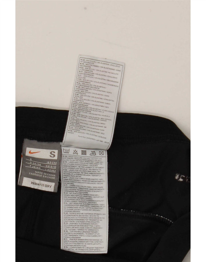 Nike Womens Capri Leggings UK 8/10 Small Black Nylon