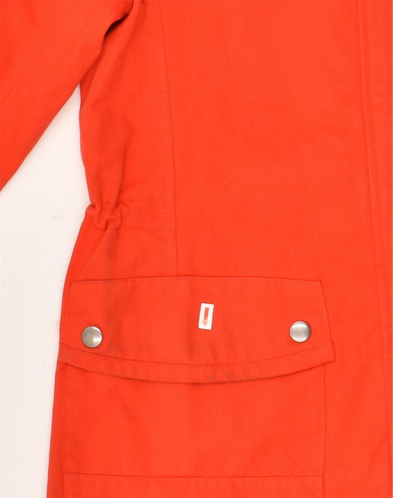 GAP Womens Hooded Overcoat UK 8 Small Orange Cotton | Vintage Gap | Thrift | Second-Hand Gap | Used Clothing | Messina Hembry 