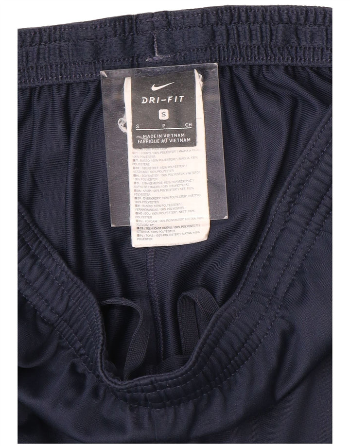 Nike Mens Dri Fit Tracksuit Trousers Small  Navy Blue Colourblock Polyester