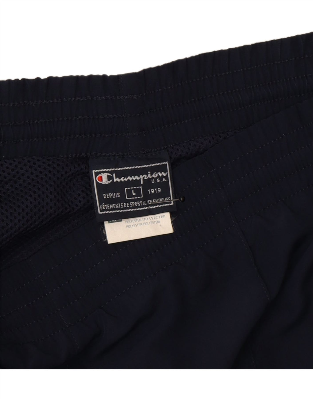 Champion Mens Tracksuit Trousers Large Navy Blue Polyester