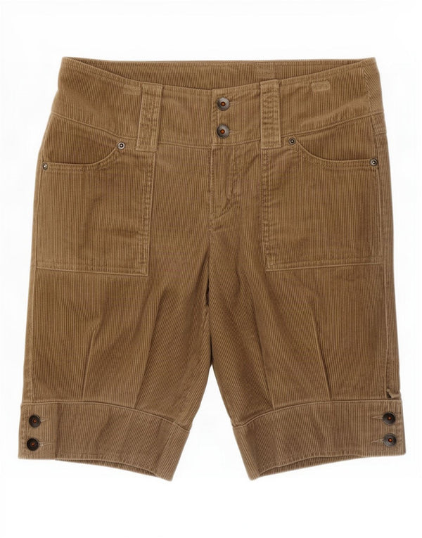 Benetton Womens Corduroy Shorts IT 40 Medium W30 Brown Cotton