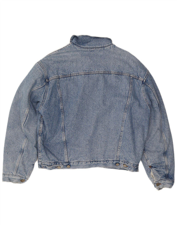 Uniform Mens Sherpa Loose Fit Denim Jacket UK 38 Medium Blue