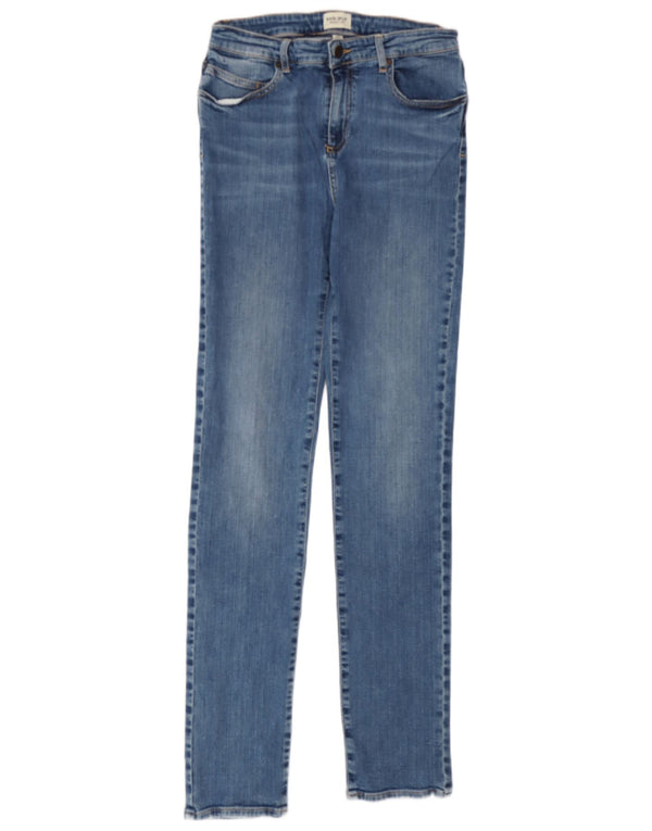 White Stuff Womens Long Straight Skinny Jeans UK 12 Medium W30 L32 Blue