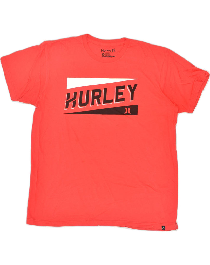 HURLEY Mens Premium Fit Graphic T-Shirt Top XL Red Cotton | Vintage Hurley | Thrift | Second-Hand Hurley | Used Clothing | Messina Hembry 