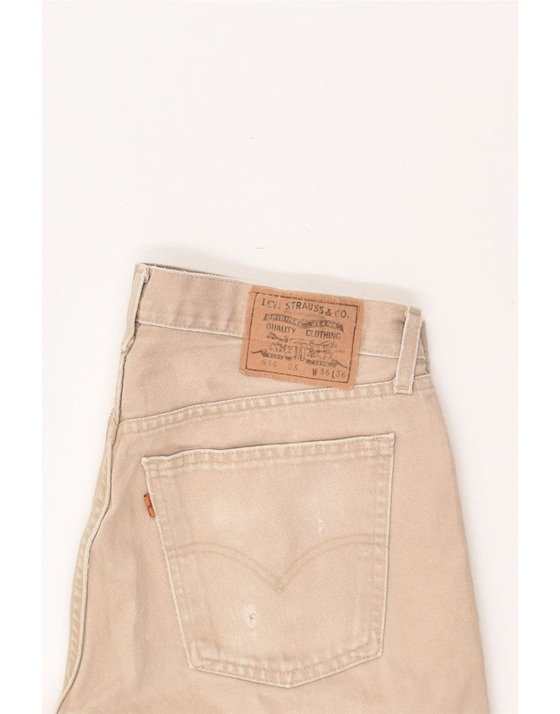 LEVI'S Mens 614 Straight Jeans W36 L33 Beige Cotton | Vintage Levi's | Thrift | Second-Hand Levi's | Used Clothing | Messina Hembry 