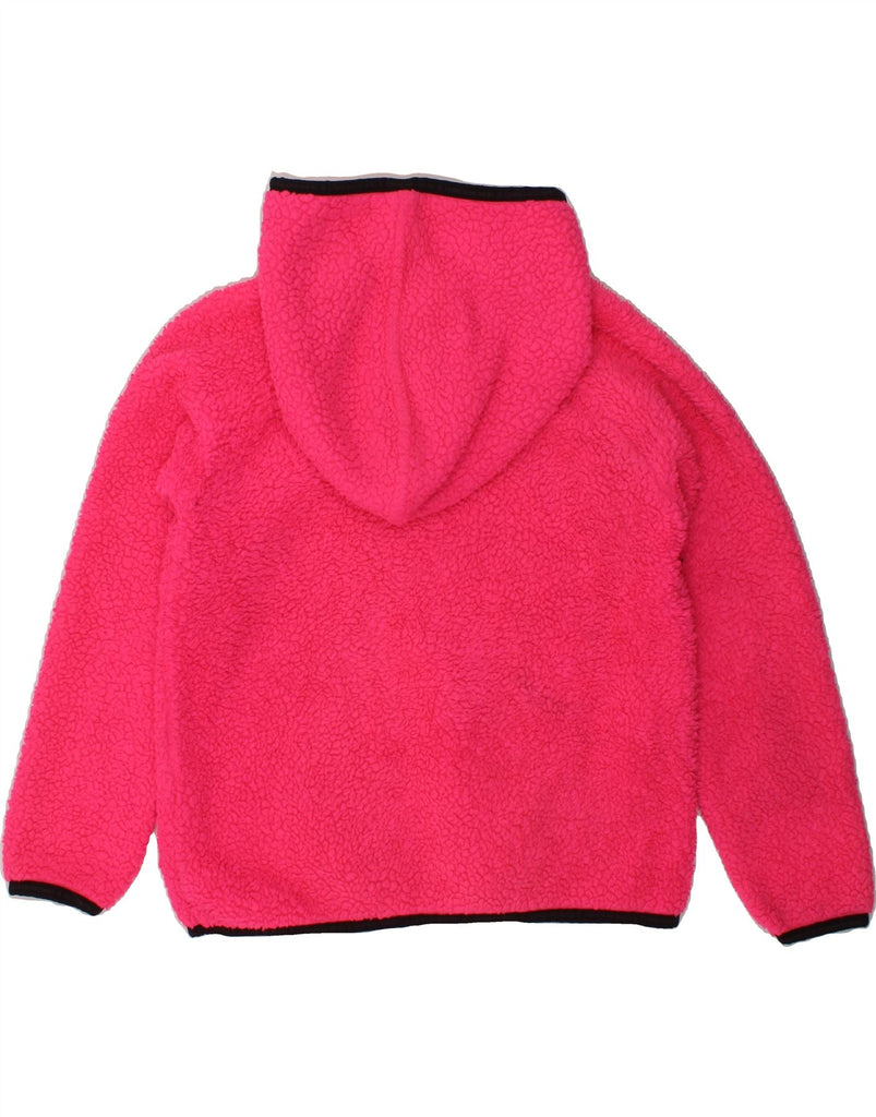 CALVIN KLEIN Girls Hooded Zip Neck Fleece Jumper 5-6 Years XS Pink | Vintage Calvin Klein | Thrift | Second-Hand Calvin Klein | Used Clothing | Messina Hembry 