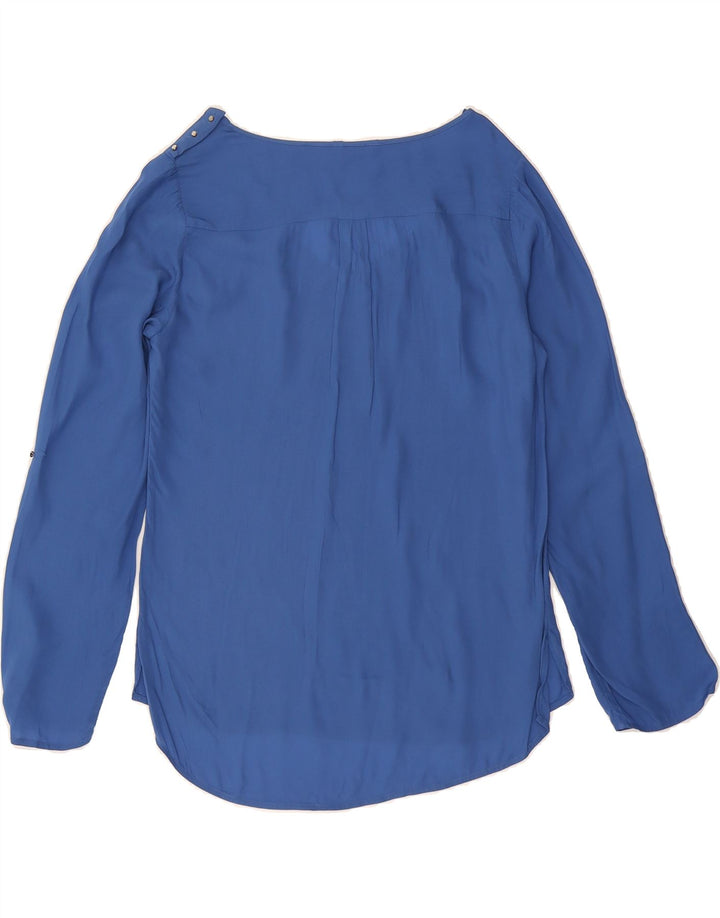MASSIMO DUTTI Womens Top Long Sleeve US 6 Medium Blue Vintage Massimo Dutti and Second-Hand Massimo Dutti from Messina Hembry 