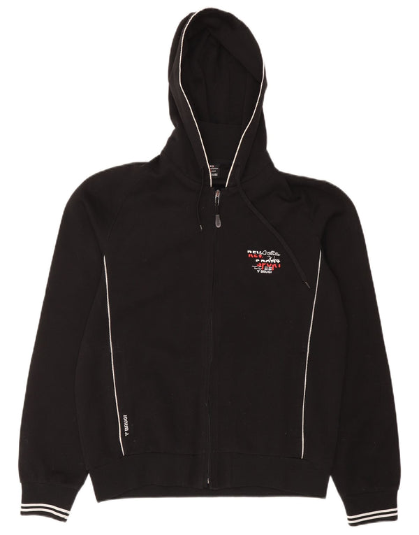 Brugi Mens Zip Hoodie Sweater Medium Black Polyester