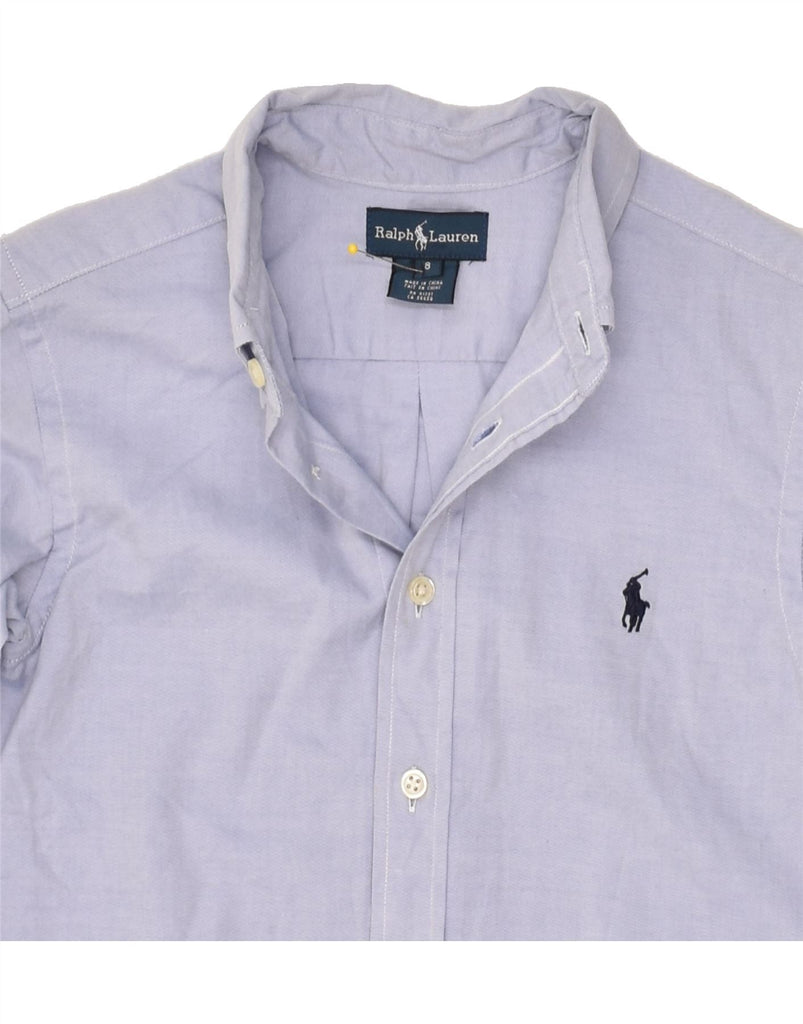 POLO RALPH LAUREN Boys Shirt 7-8 Years Blue Cotton | Vintage Polo Ralph Lauren | Thrift | Second-Hand Polo Ralph Lauren | Used Clothing | Messina Hembry 