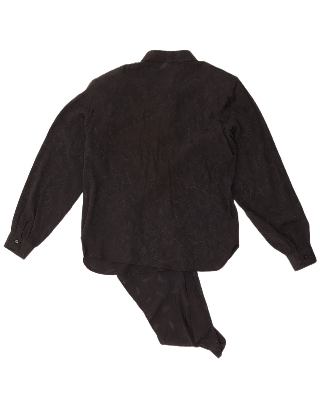 Vintage Womens Long Sleeve Blouse Top IT 44 Medium Black Geometric