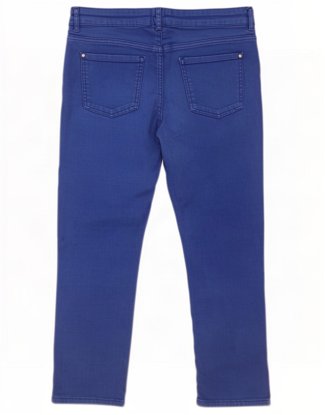 M&Co Womens Cropped Jeans UK 14 Large W34 L24 Blue
