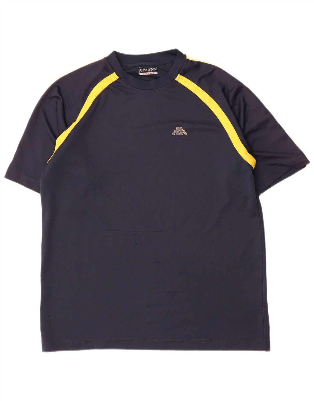 Kappa Mens T-Shirt Top Large Navy Blue Colourblock Polyester
