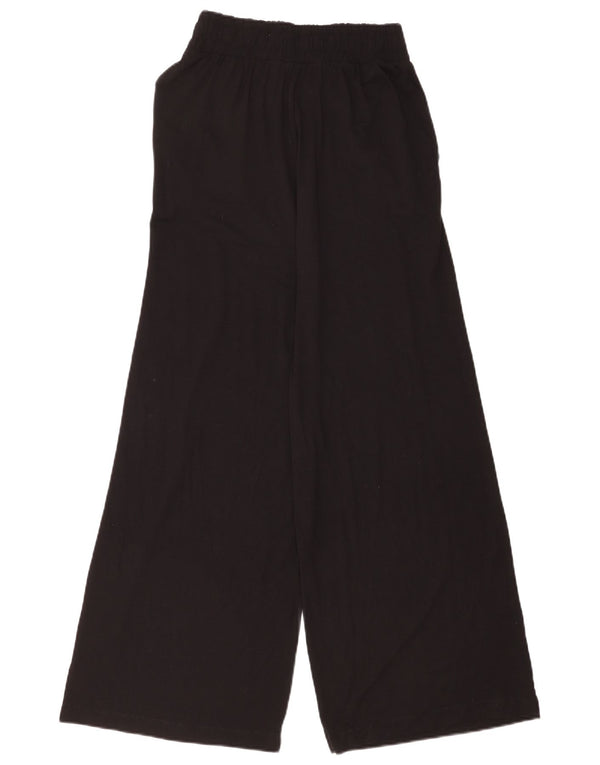 MINT VELVET Womens Wide Leg Tracksuit Trousers UK 8 Small Black Viscose