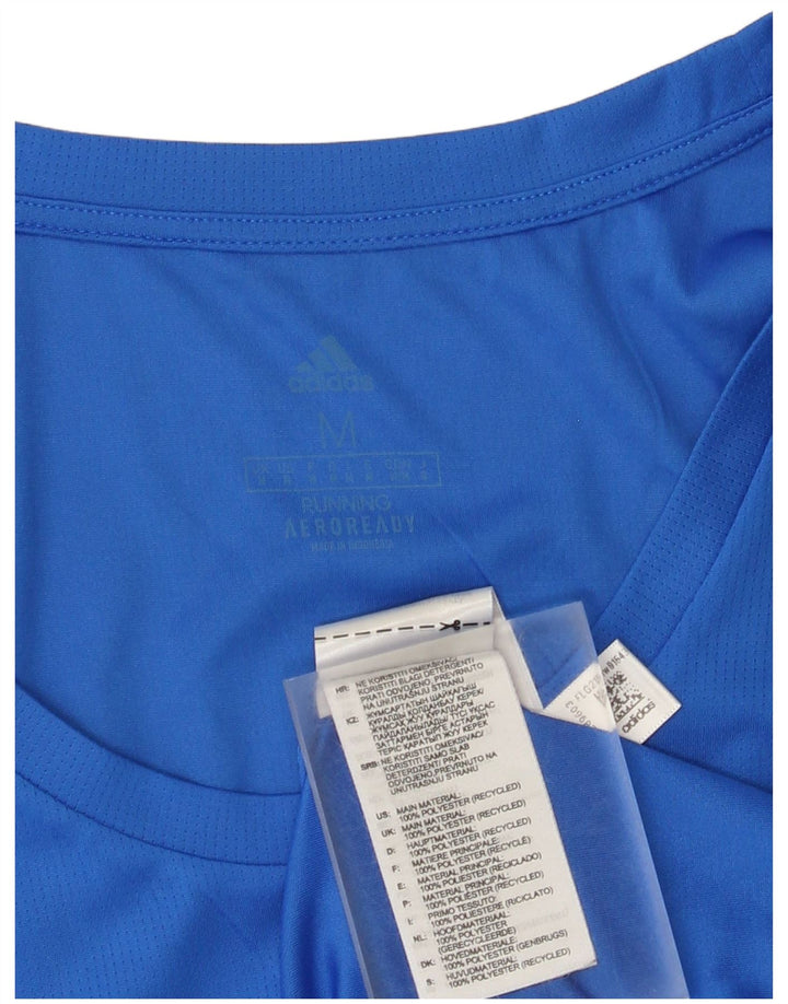 Adidas Mens Aeroready Vest Top Medium Blue Polyester