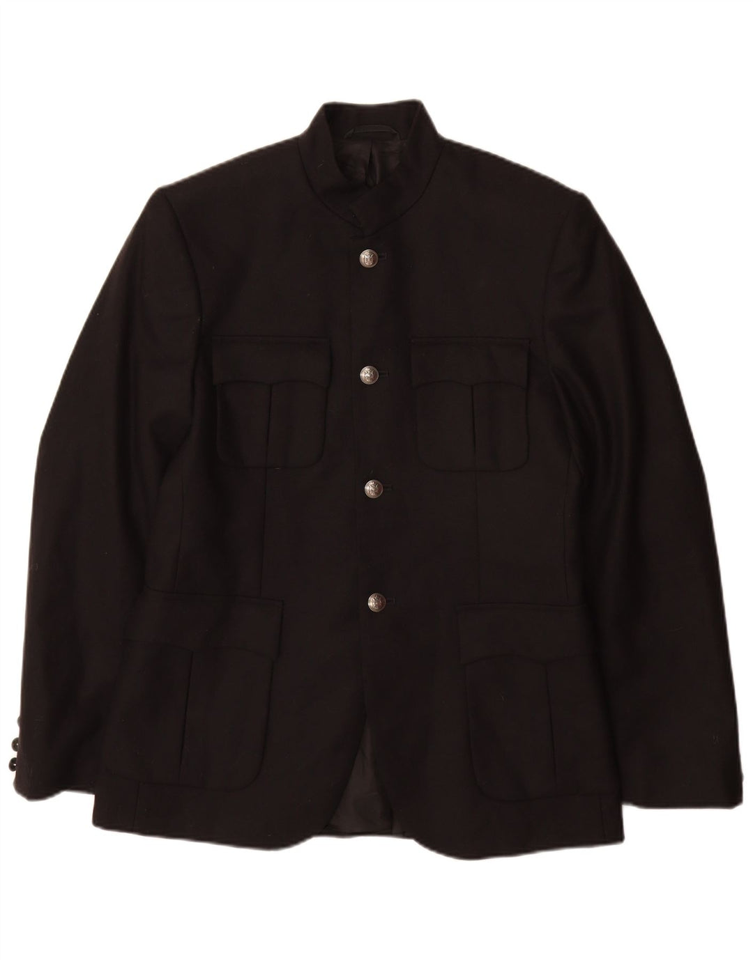 French Connection Mens Utility Jacket UK 38 Medium Black Wool