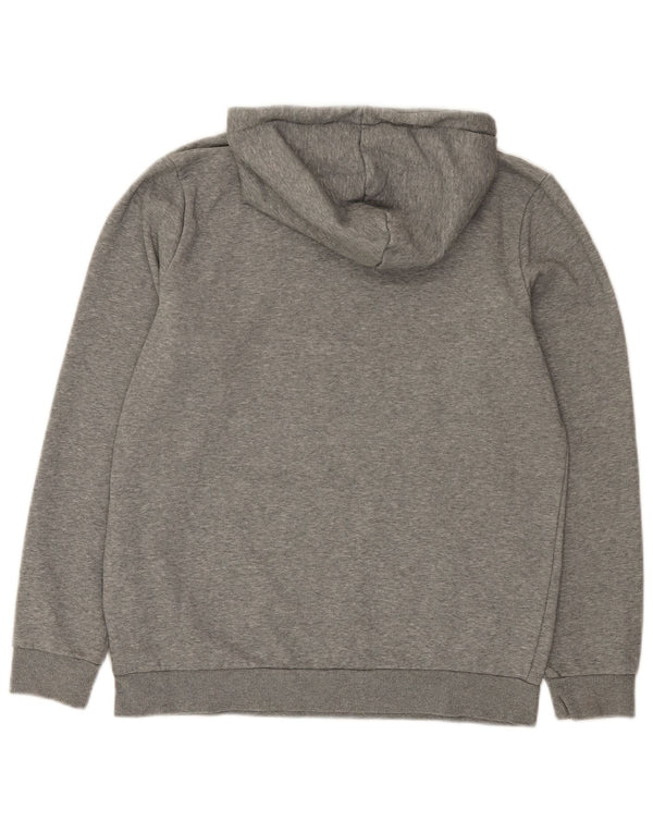Puma Mens Graphic Hoodie Jumper Medium Grey Cotton