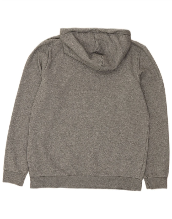 Puma Mens Graphic Hoodie Jumper Medium Grey Cotton
