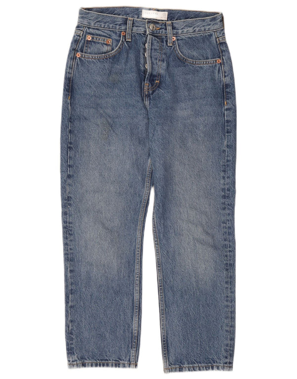 Topshop Womens Editor Tapered Jeans UK 8 W26 L28 Blue Cotton