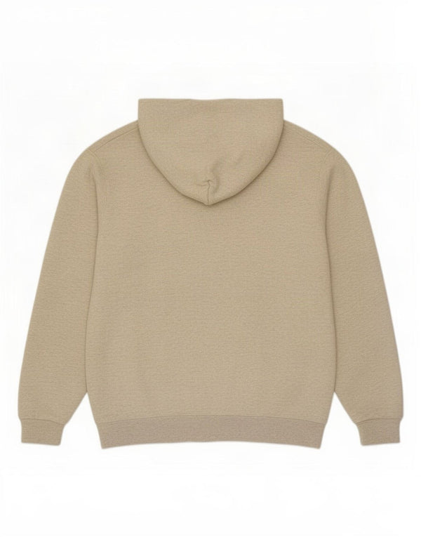 Champion Mens Graphic Hoodie Jumper Medium Beige Cotton