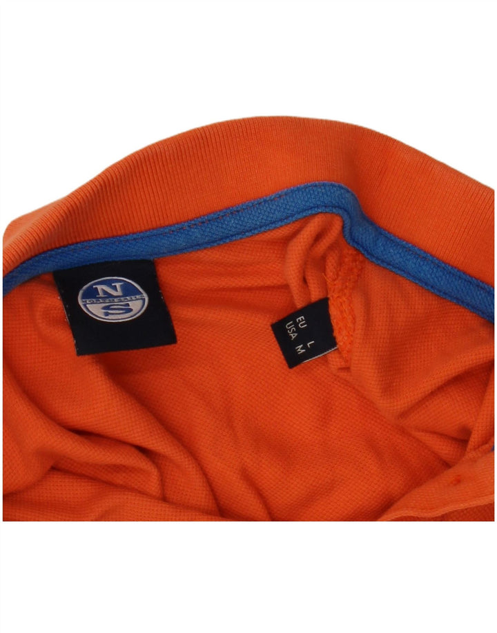 NORTH SAILS Womens Polo Shirt UK 12 Medium Orange