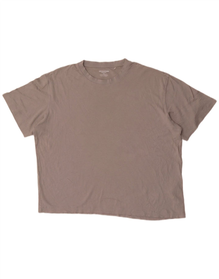 Jack & Jones Mens T-Shirt Top 2XL Grey Cotton