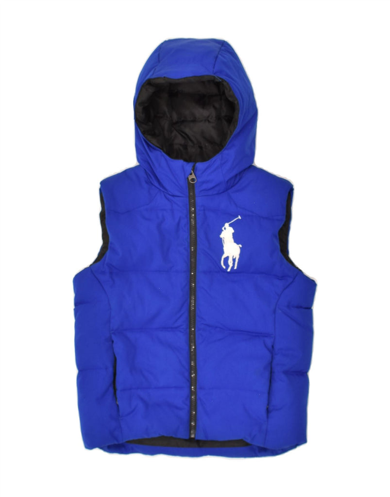 POLO RALPH LAUREN Boys Hooded Padded Gilet 6-7 Years Blue Polyester | Vintage Polo Ralph Lauren | Thrift | Second-Hand Polo Ralph Lauren | Used Clothing | Messina Hembry 