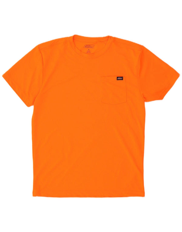DICKIES Mens T-Shirt Top Medium Orange Polyester