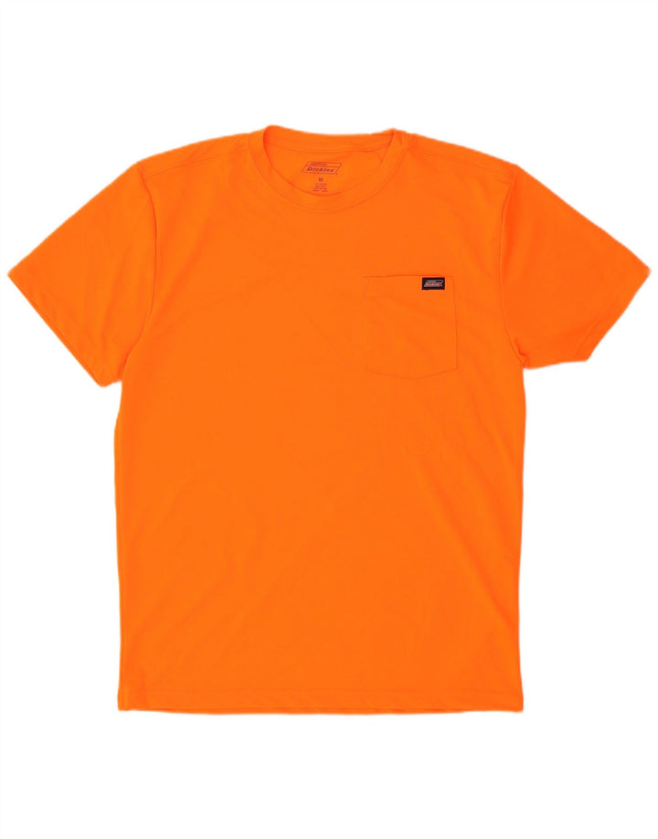 DICKIES Mens T-Shirt Top Medium Orange Polyester