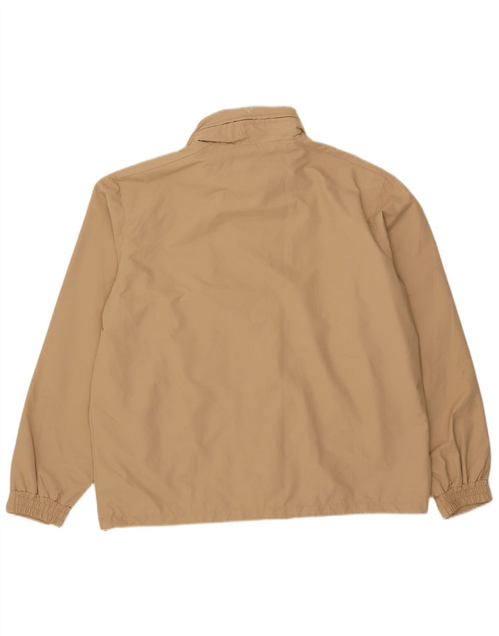 Brugi Mens Hooded Bomber Jacket UK 44 2XL Beige Nylon