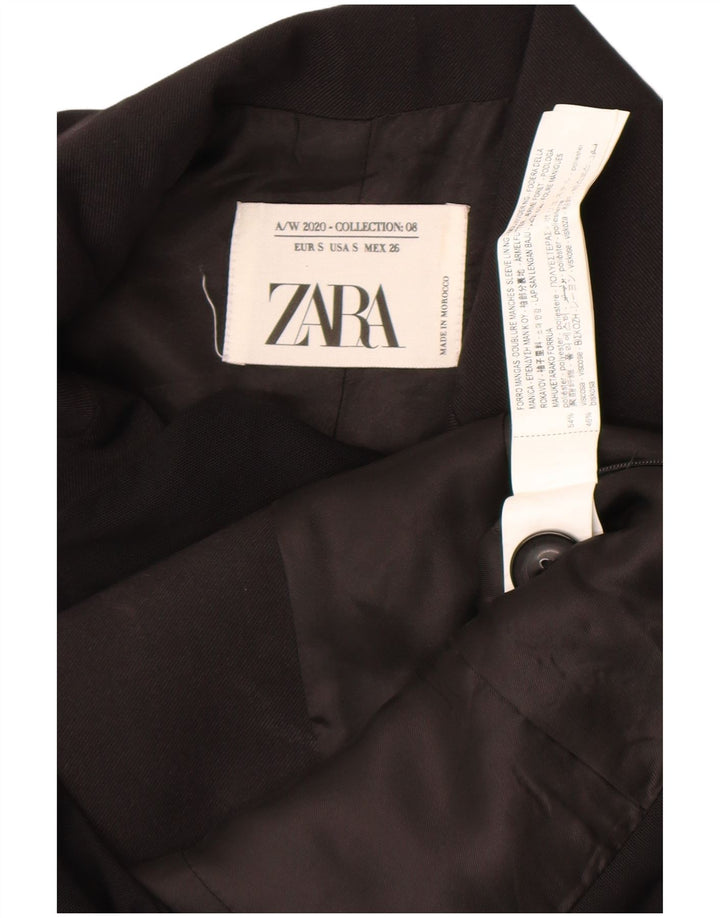 Zara Womens Bodysuit UK 10 Small Black Colourblock Polyester