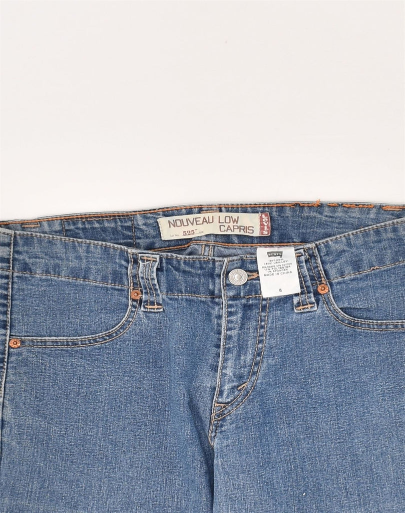 LEVI'S Womens 525 Low Waist Capri Jeans US 6 Medium W28 L21 Blue Cotton | Vintage Levi's | Thrift | Second-Hand Levi's | Used Clothing | Messina Hembry 