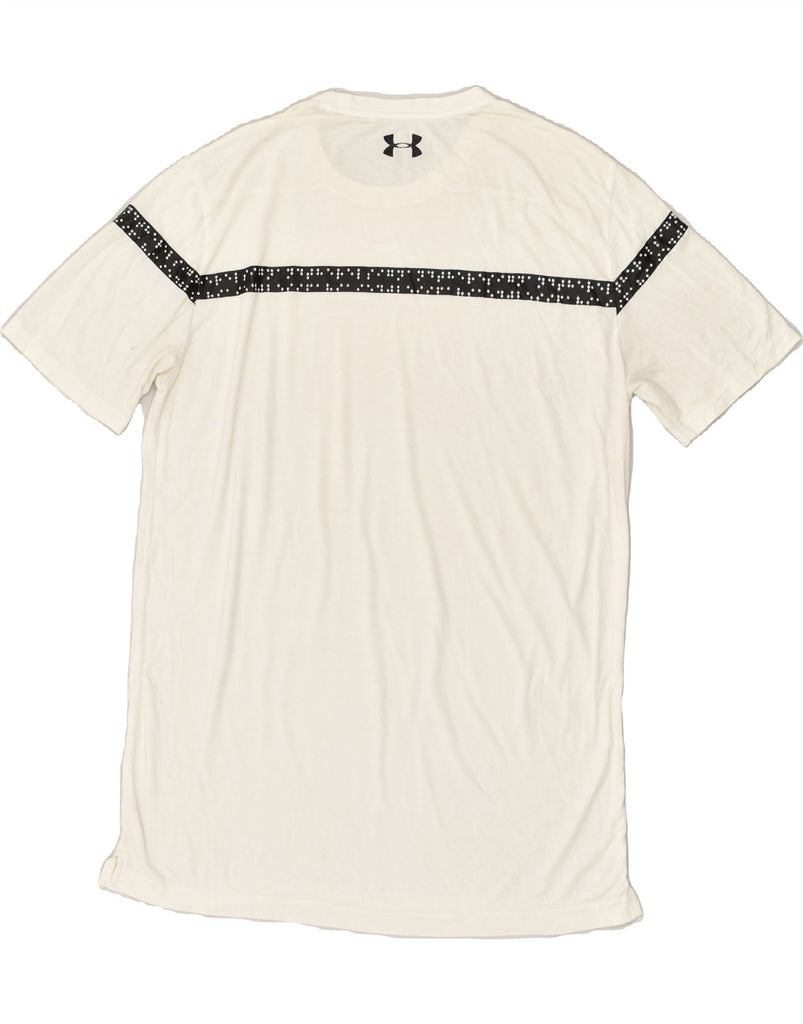 UNDER ARMOUR Mens Graphic T-Shirt Top Medium Off White | Vintage Under Armour | Thrift | Second-Hand Under Armour | Used Clothing | Messina Hembry 