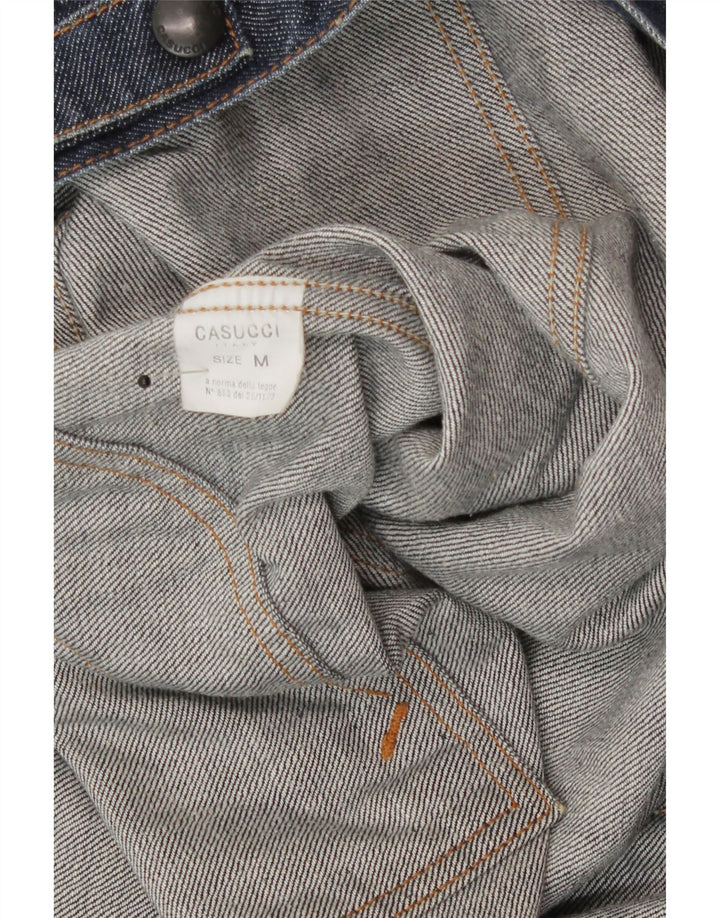 Casucci Mens Denim Denim Jacket UK 38 Medium Blue Cotton