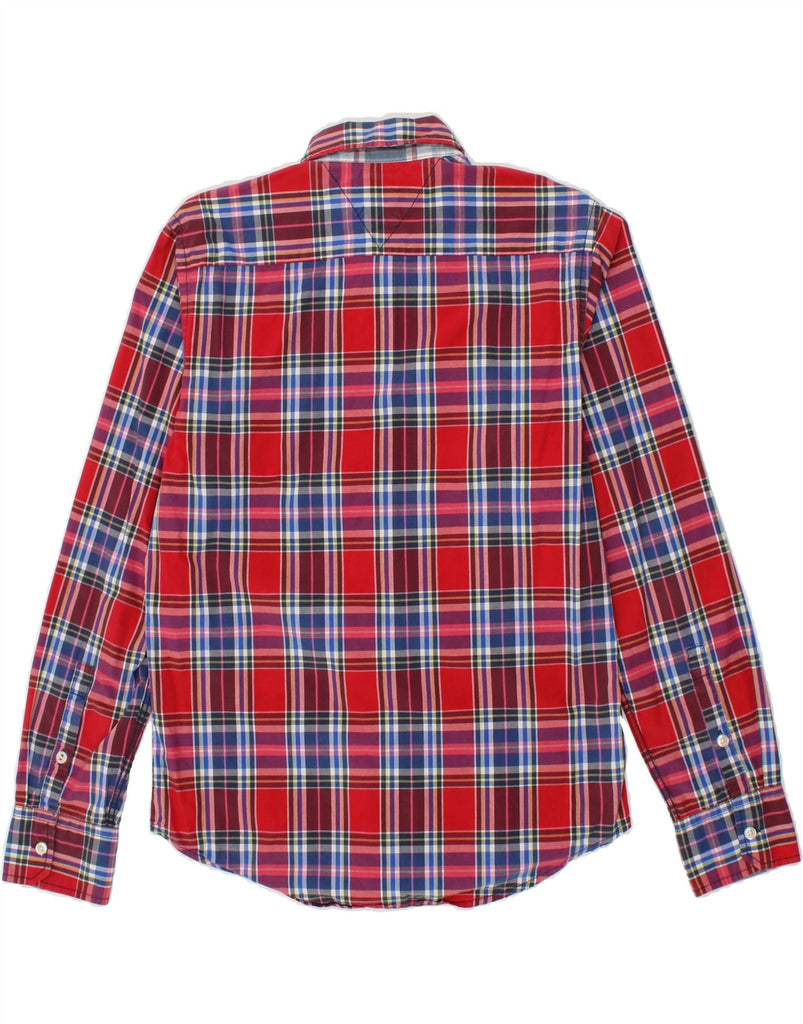 TOMMY HILFIGER Mens Shirt Small Red Check Cotton Vintage Tommy Hilfiger and Second-Hand Tommy Hilfiger from Messina Hembry 