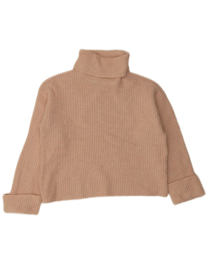 Marks & Spencer Womens Roll Neck Jumper Sweater UK 14 Medium Orange