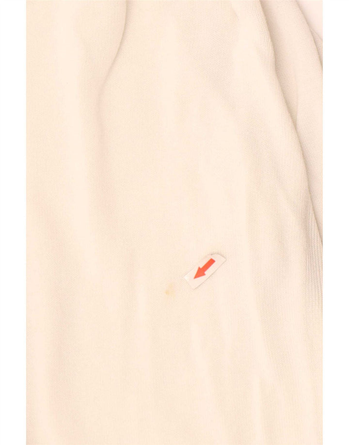 Marks & Spencer Womens Crop Cardigan Sweater UK 10 Small White Cotton
