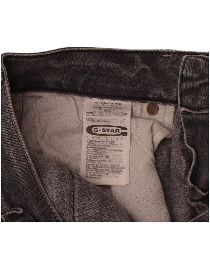 G-Star Womens Straight Jeans W28 L32 Grey Cotton