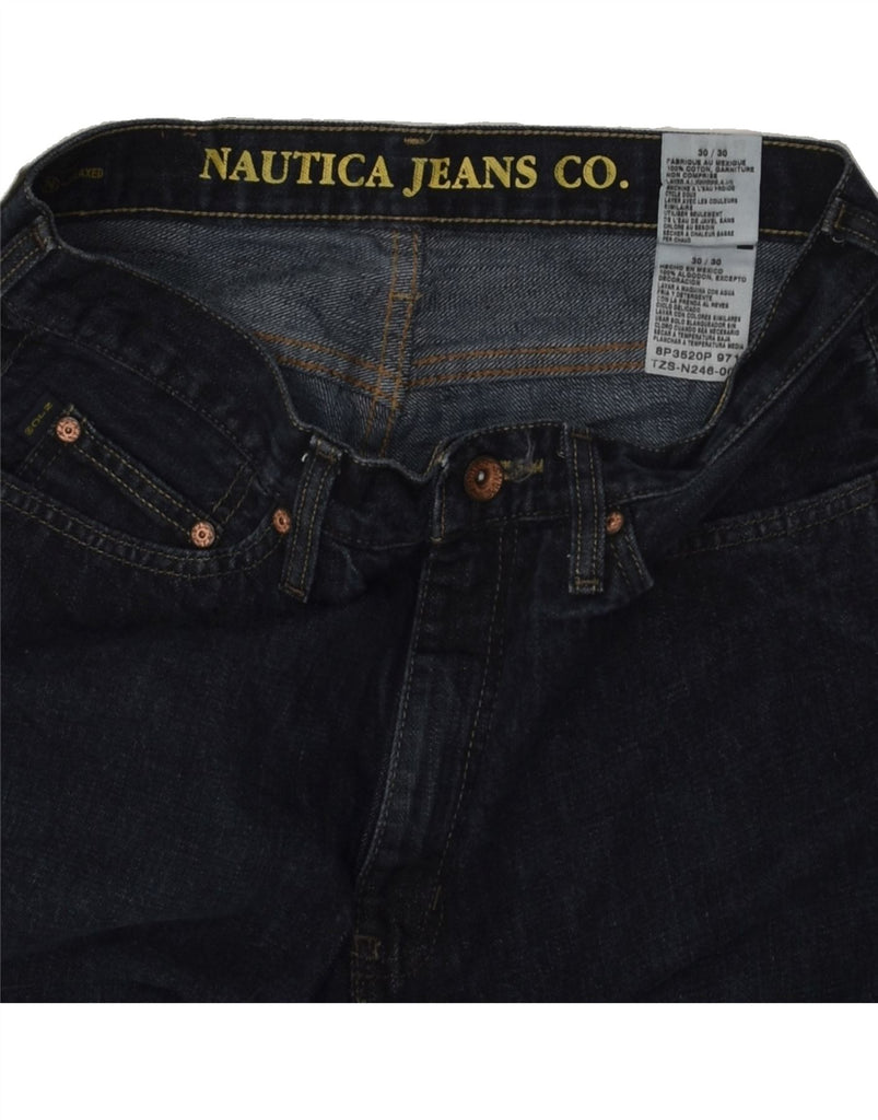 NAUTICA Mens Cropped Jeans W30 L26 Navy Blue Cotton | Vintage Nautica | Thrift | Second-Hand Nautica | Used Clothing | Messina Hembry 