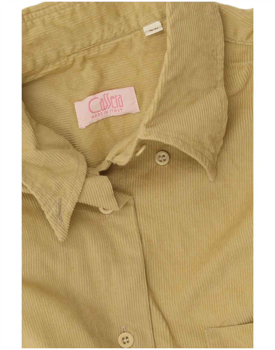 Cassera Womens Corduroy Shirt IT 46 Large Beige
