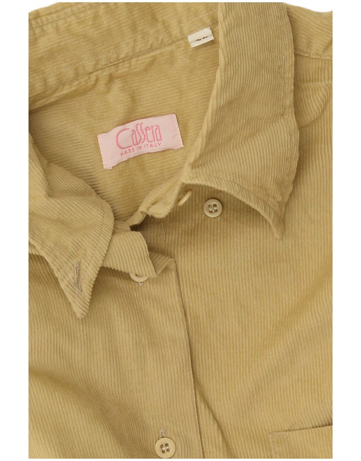 Cassera Womens Corduroy Shirt IT 46 Large Beige