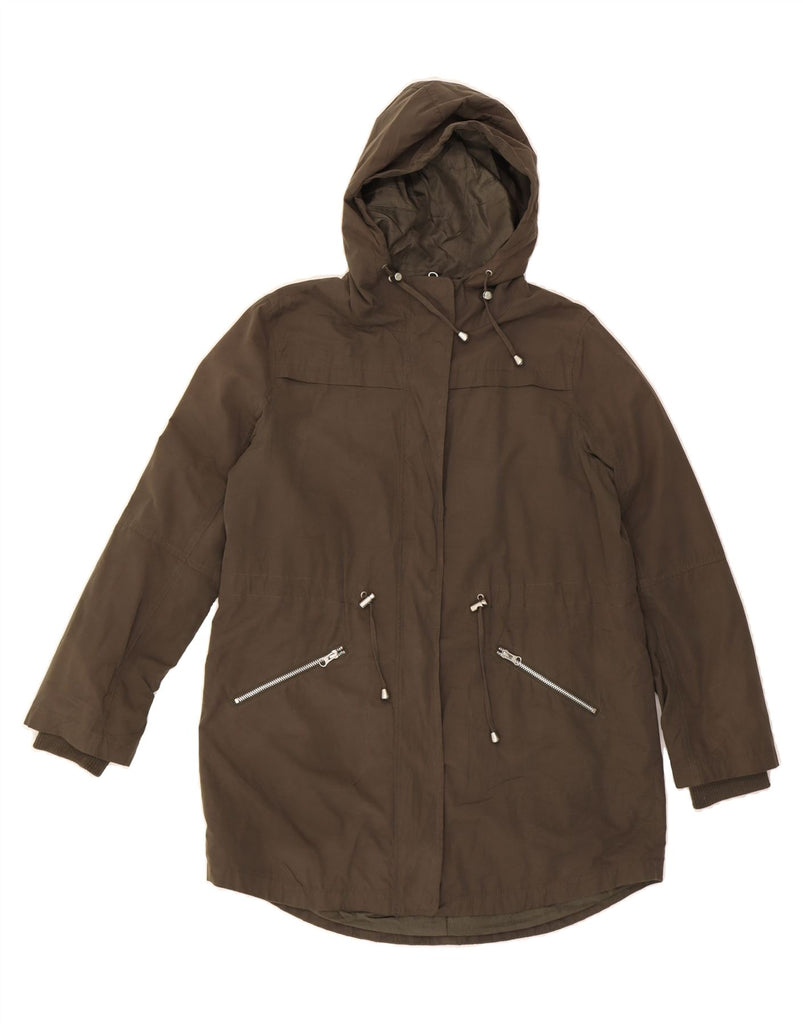 OASIS Womens Hooded Parka Jacket UK 16 Large Brown Polyester Vintage Oasis and Second-Hand Oasis from Messina Hembry 