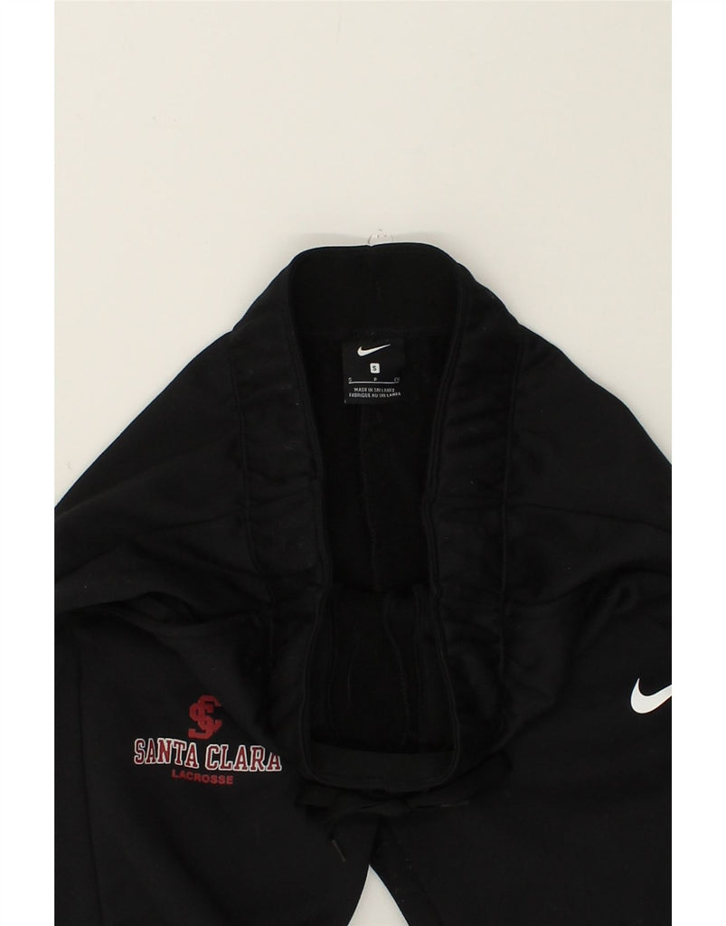 NIKE Mens Tracksuit Trousers Small Black Polyester | Vintage Nike | Thrift | Second-Hand Nike | Used Clothing | Messina Hembry 