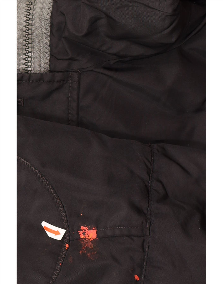 PEUTEREY Mens Hooded Padded Bomber Jacket UK 40 Large Black Polyester