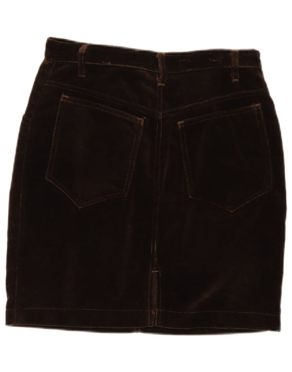 Blumarine Womens Pencil Skirt IT 44 Medium W28 Brown Cotton